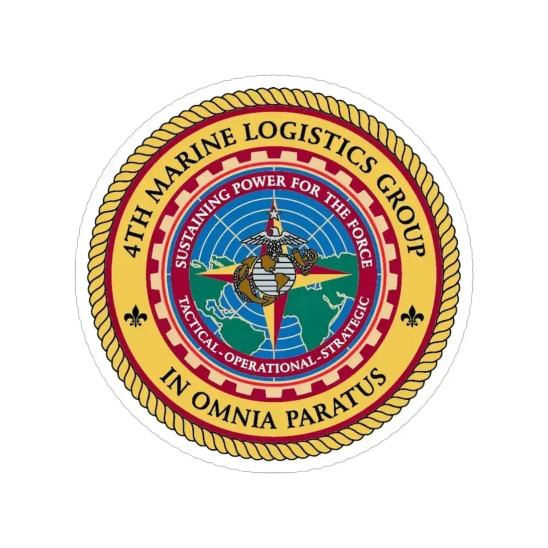 4th MLG 4th Marine Logistics Group (USMC) Transparent STICKER Die-Cut Vinyl Decal 4 Inch - The Sticker Space