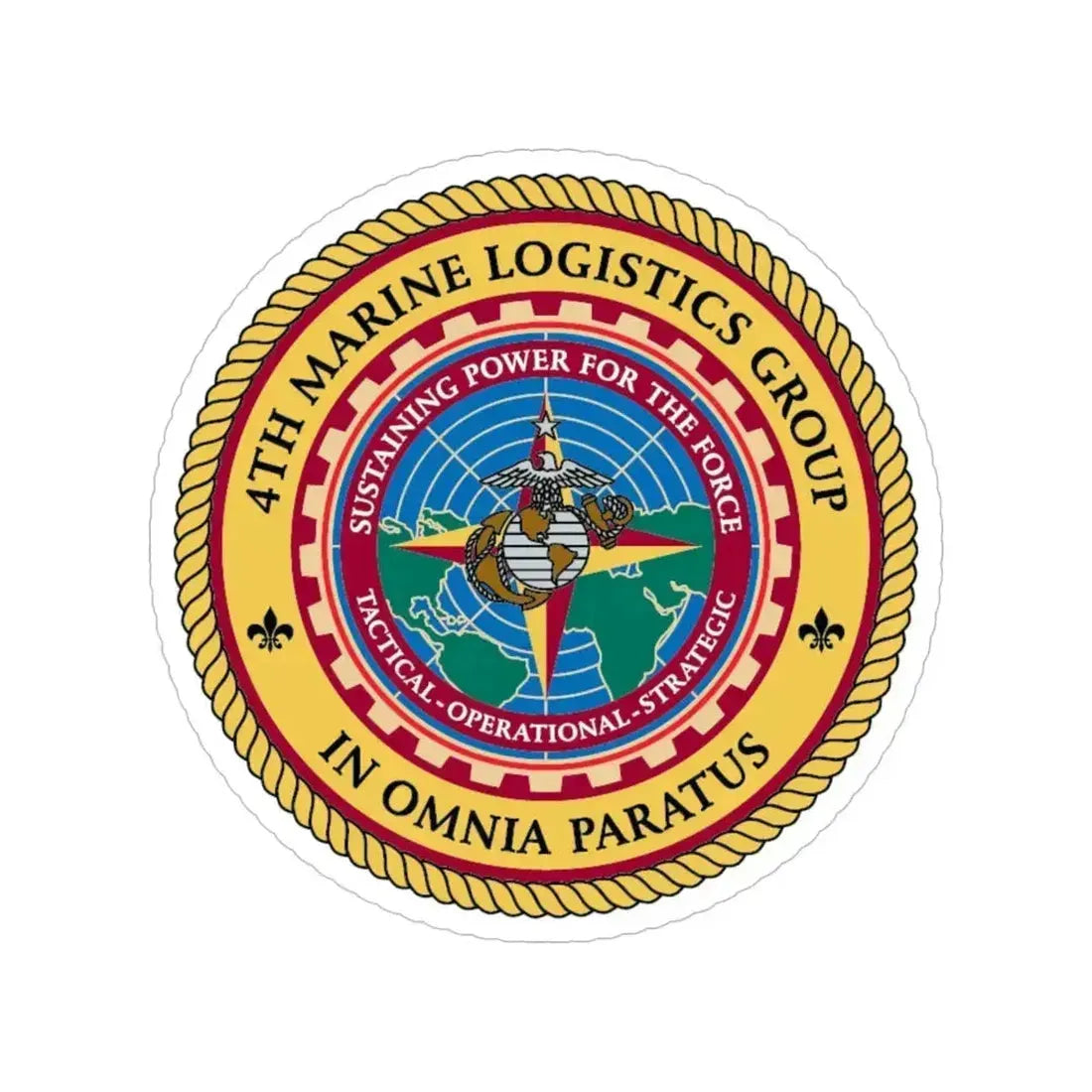 4th MLG 4th Marine Logistics Group (USMC) Transparent STICKER Die-Cut Vinyl Decal 6 Inch - The Sticker Space