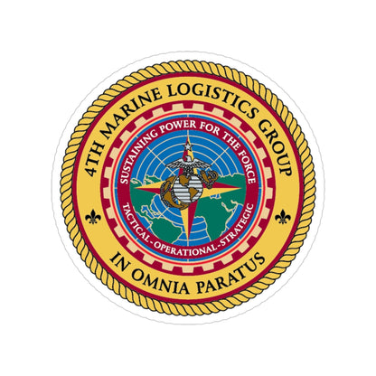 4th MLG 4th Marine Logistics Group (USMC) Transparent STICKER Die-Cut Vinyl Decal-6 Inch-The Sticker Space