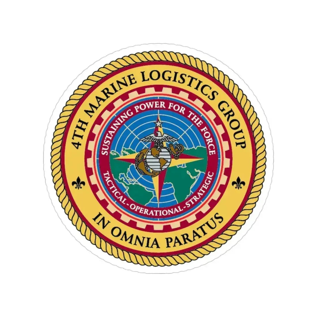 4th MLG 4th Marine Logistics Group (USMC) Transparent STICKER Die-Cut Vinyl Decal - The Sticker Space