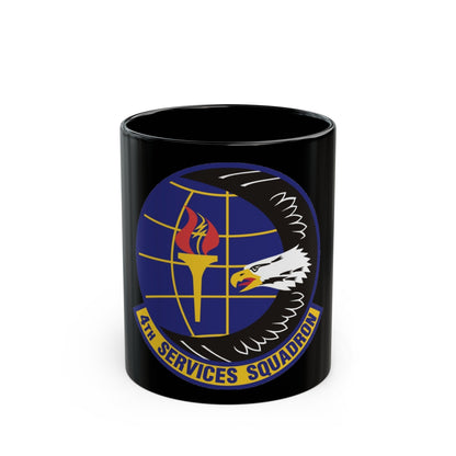 4th Services Squadron (U.S. Air Force) Black Coffee Mug-11oz-The Sticker Space