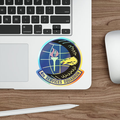 4th Services Squadron (U.S. Air Force) Holographic STICKER Die-Cut Vinyl Decal-The Sticker Space