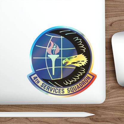 4th Services Squadron (U.S. Air Force) Holographic STICKER Die-Cut Vinyl Decal-The Sticker Space