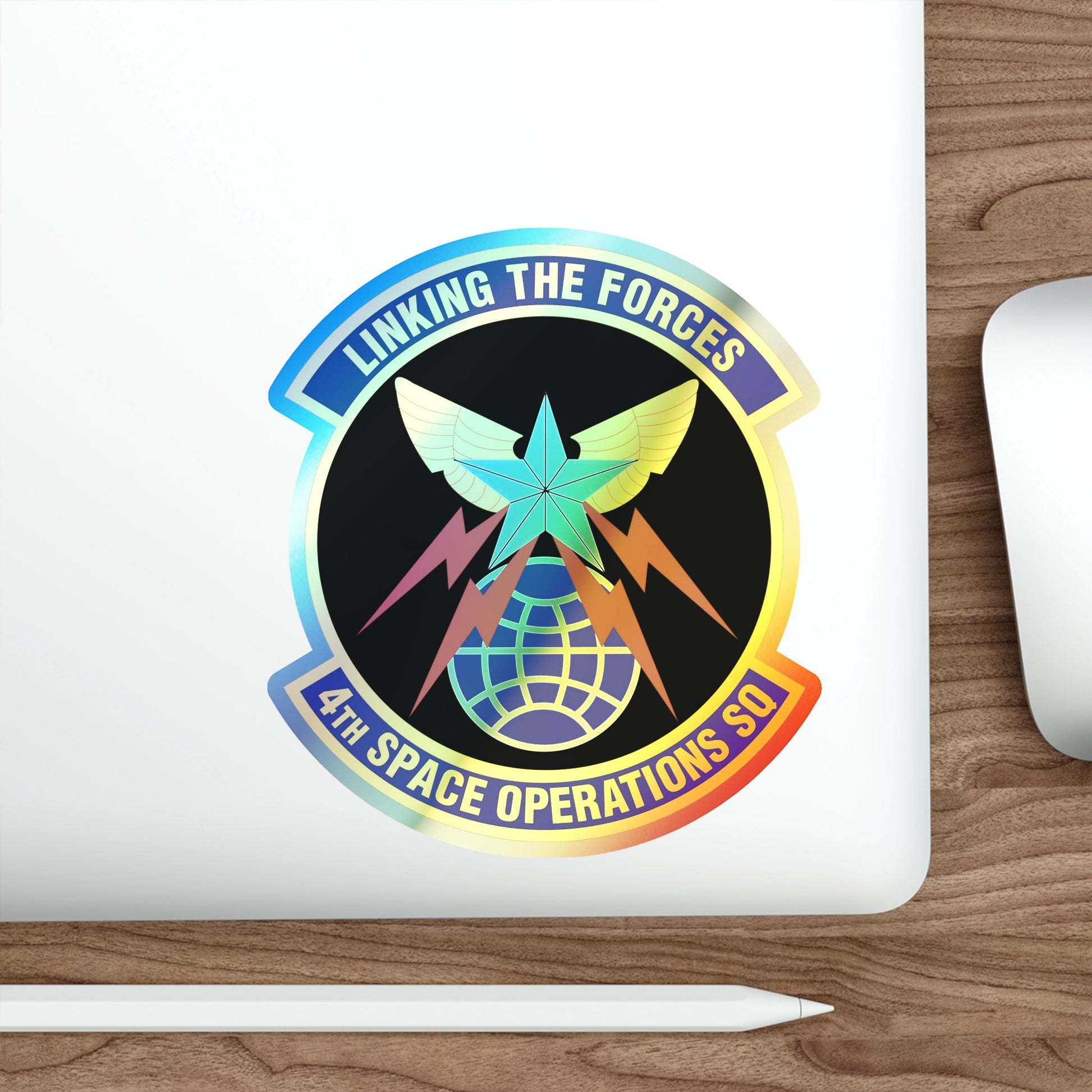 4th Space Operations Squadron (U.S. Air Force) Holographic STICKER Die-Cut Vinyl Decal-The Sticker Space