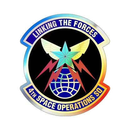 4th Space Operations Squadron (U.S. Air Force) Holographic STICKER Die-Cut Vinyl Decal 6 Inch Holographic - The Sticker Space