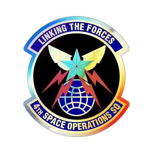 4th Space Operations Squadron (U.S. Air Force) Holographic STICKER Die-Cut Vinyl Decal 6 Inch Holographic - The Sticker Space