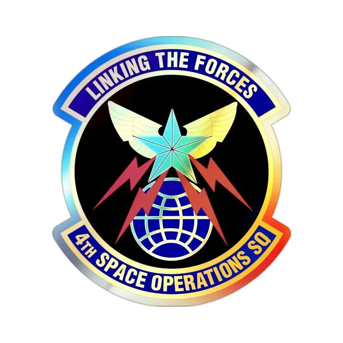 4th Space Operations Squadron (U.S. Air Force) Holographic STICKER Die-Cut Vinyl Decal - The Sticker Space