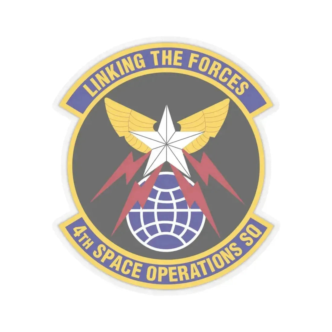 4th Space Operations Squadron (U.S. Air Force) STICKER Vinyl Kiss-Cut Decal 3 Inch Transparent - The Sticker Space