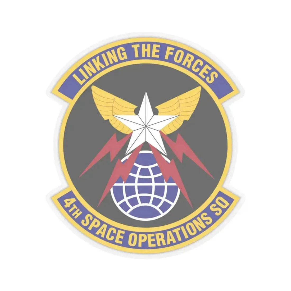 4th Space Operations Squadron (U.S. Air Force) STICKER Vinyl Kiss-Cut Decal 4 Inch Transparent - The Sticker Space