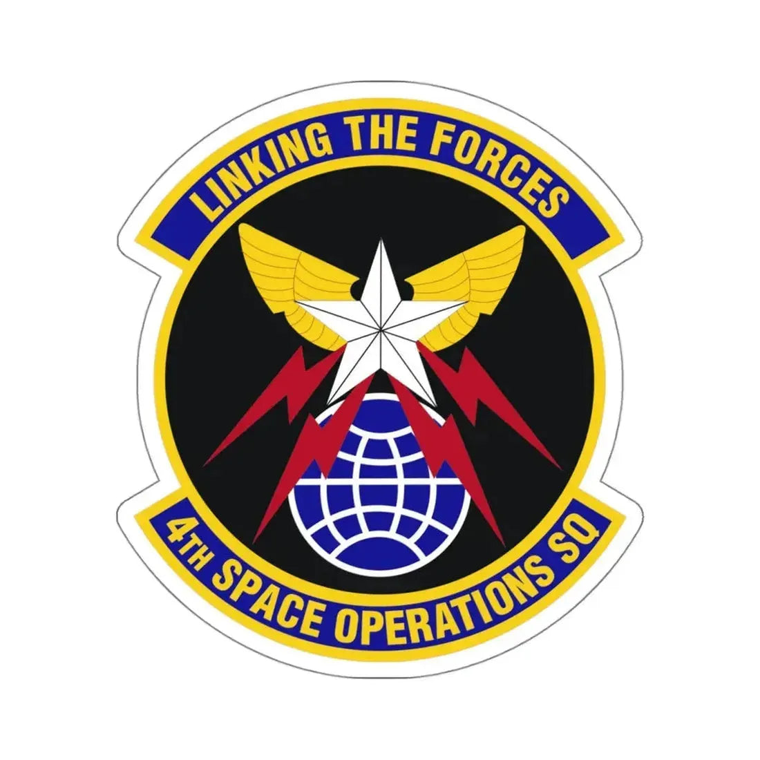 4th Space Operations Squadron (U.S. Air Force) STICKER Vinyl Kiss-Cut Decal 4 Inch White - The Sticker Space