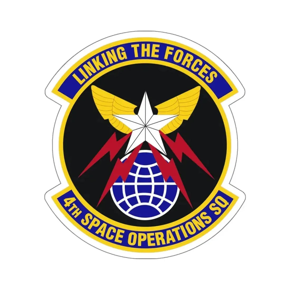 4th Space Operations Squadron (U.S. Air Force) STICKER Vinyl Kiss-Cut Decal 6 Inch White - The Sticker Space