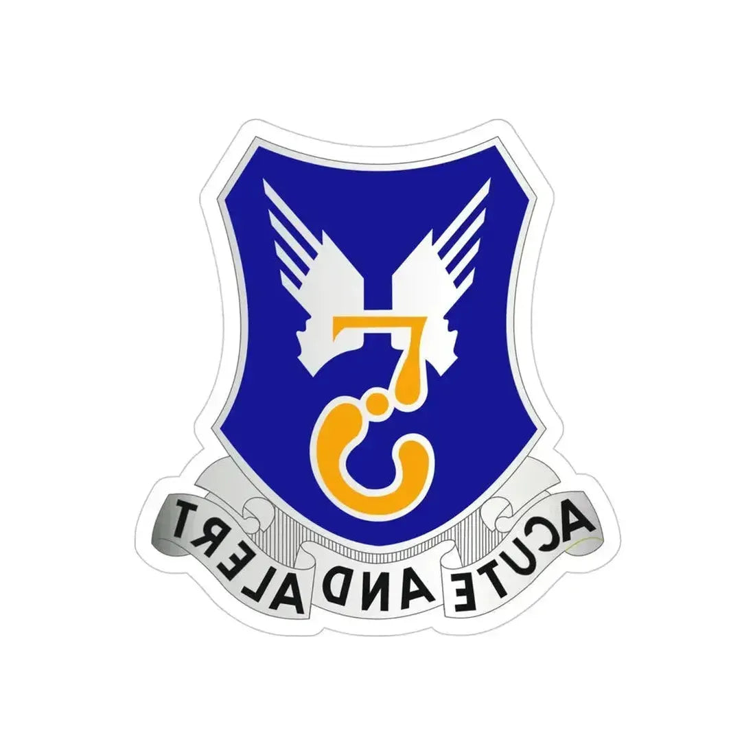 5 Aviation Regiment (U.S. Army) REVERSE PRINT Transparent Die-Cut STICKER 4 Inch Die-Cut Transparent - The Sticker Space