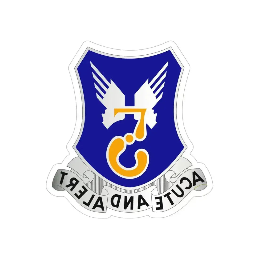 5 Aviation Regiment (U.S. Army) REVERSE PRINT Transparent Die-Cut STICKER 5 Inch Die-Cut Transparent - The Sticker Space