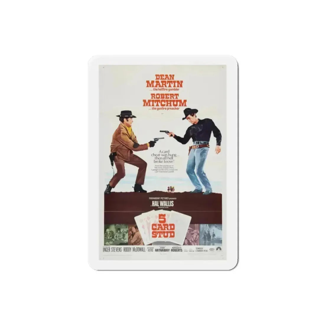 5 Card Stud 1968 Movie Poster Refrigerator Magnet - The Sticker Space