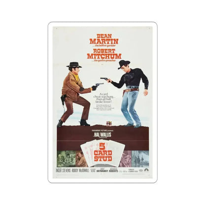 5 Card Stud 1968 Movie Poster STICKER Vinyl Die-Cut Decal 3 Inch - The Sticker Space