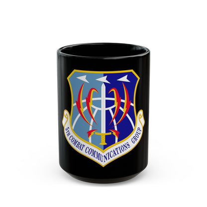 5 Combat Communications Group ACC (U.S. Air Force) Black Coffee Mug-15oz-The Sticker Space