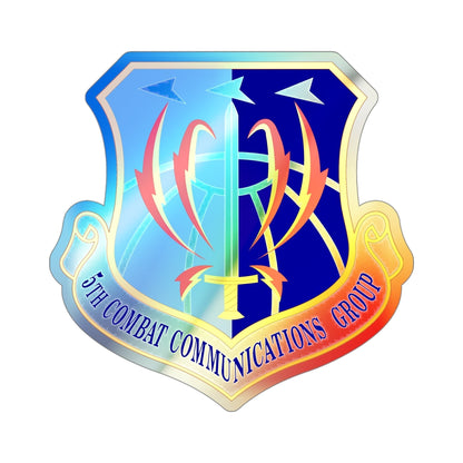 5 Combat Communications Group ACC (U.S. Air Force) Holographic STICKER Die-Cut Vinyl Decal-4 Inch-The Sticker Space