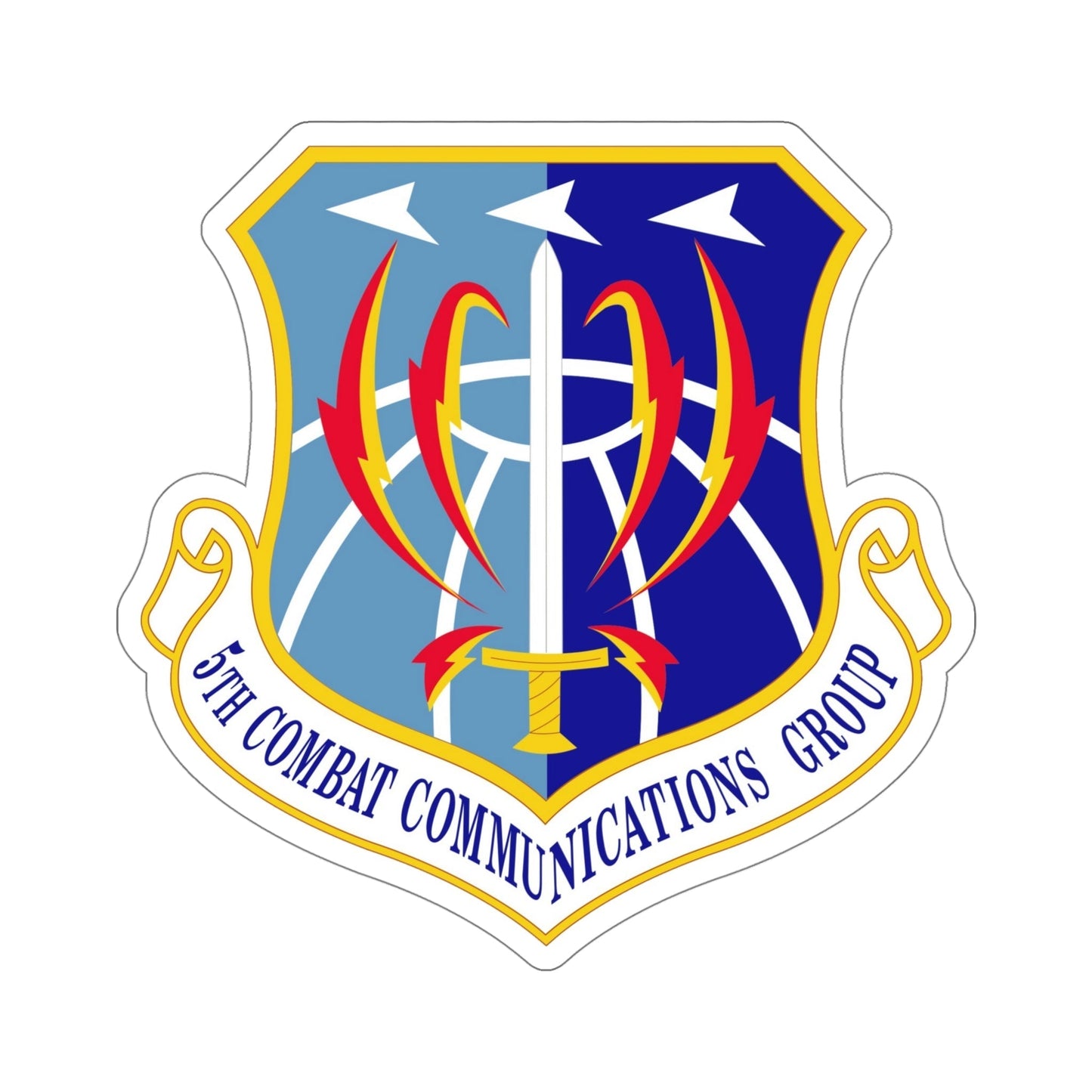 5 Combat Communications Group ACC (U.S. Air Force) STICKER Vinyl Die-Cut Decal-5 Inch-The Sticker Space