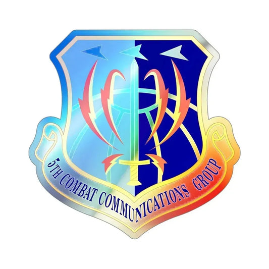 5 Combat Communications Group ACC (U.S. Air Force) Holographic STICKER Die-Cut Vinyl Decal 6 Inch Holographic - The Sticker Space