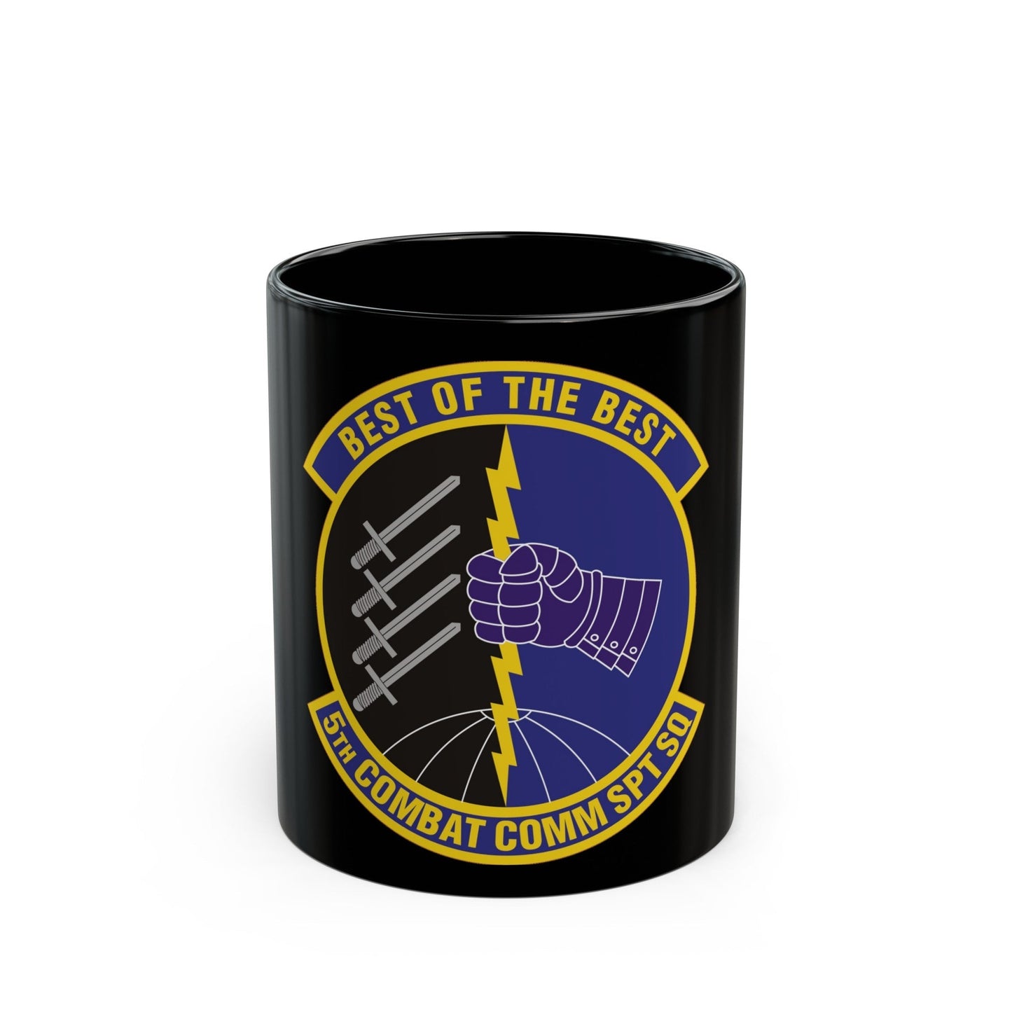 5 Combat Communications Support Squadron ACC (U.S. Air Force) Black Coffee Mug-11oz-The Sticker Space