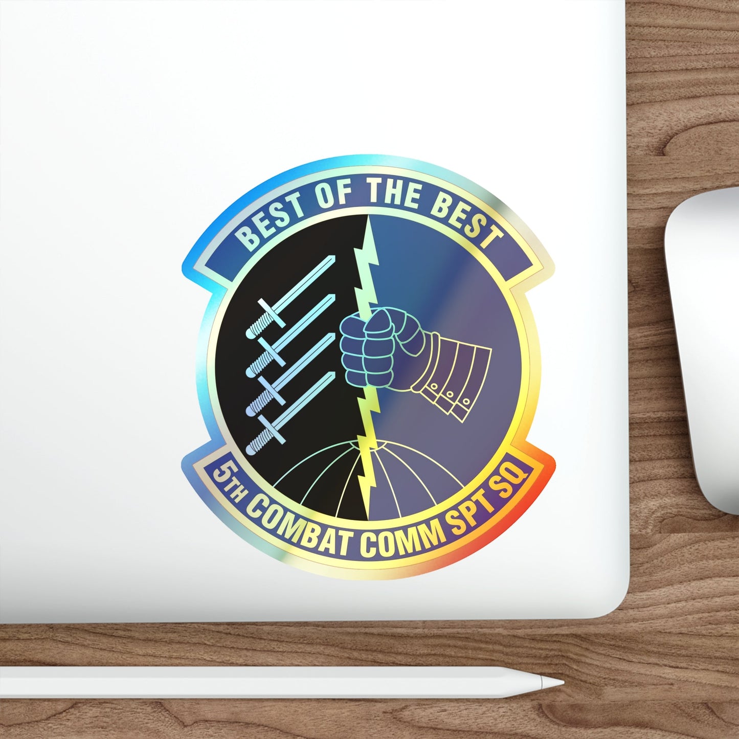 5 Combat Communications Support Squadron ACC (U.S. Air Force) Holographic STICKER Die-Cut Vinyl Decal-The Sticker Space