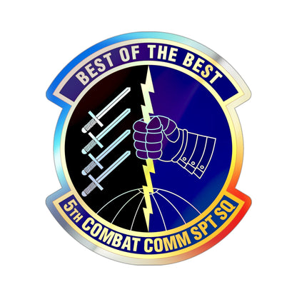 5 Combat Communications Support Squadron ACC (U.S. Air Force) Holographic STICKER Die-Cut Vinyl Decal-3 Inch-The Sticker Space