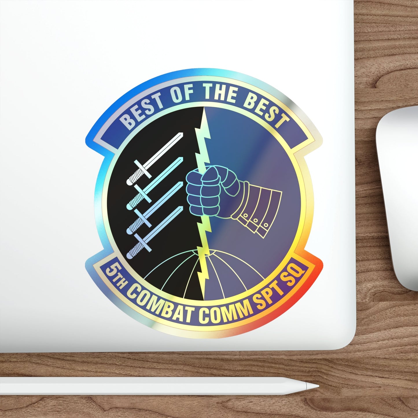 5 Combat Communications Support Squadron ACC (U.S. Air Force) Holographic STICKER Die-Cut Vinyl Decal-The Sticker Space