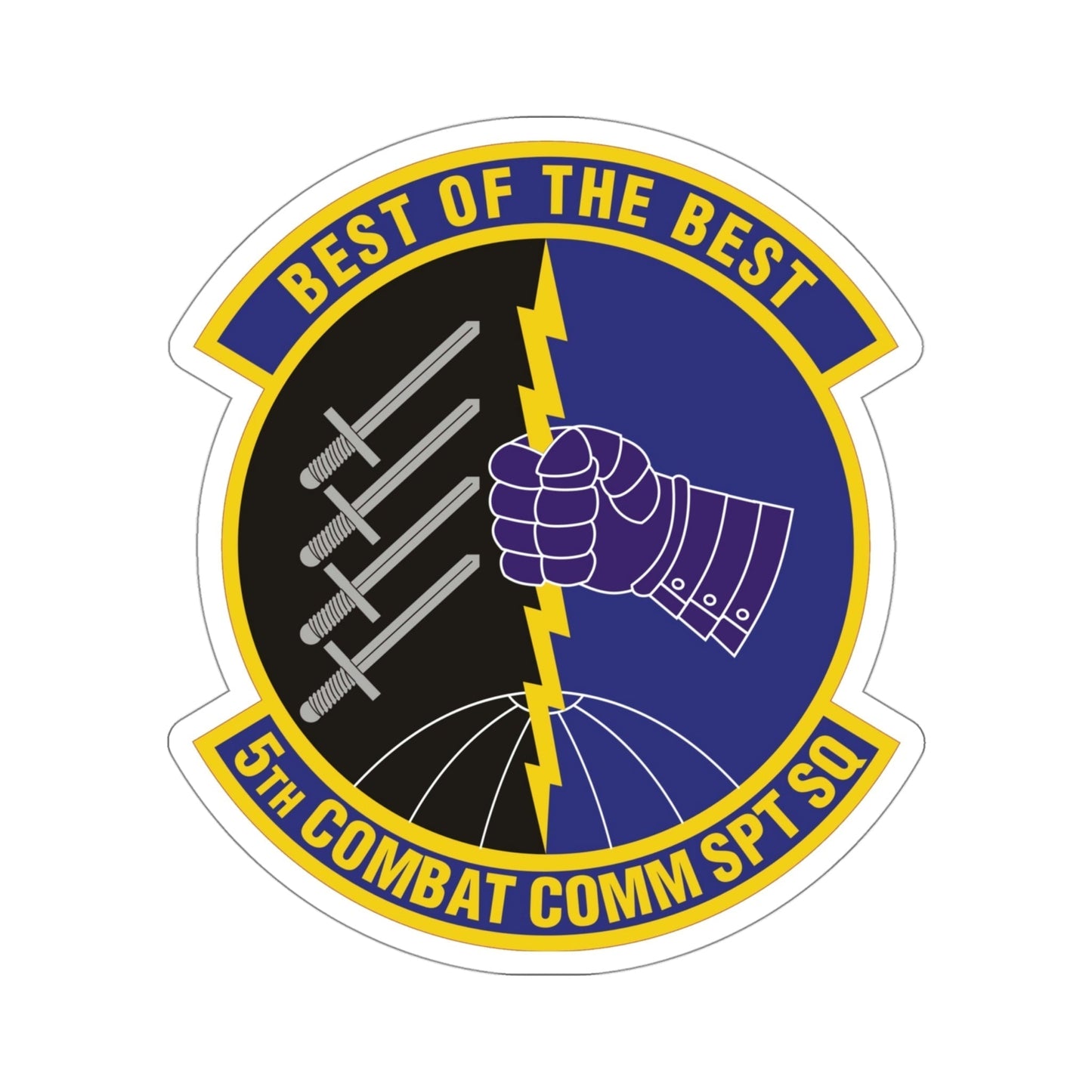 5 Combat Communications Support Squadron ACC (U.S. Air Force) STICKER Vinyl Die-Cut Decal-4 Inch-The Sticker Space