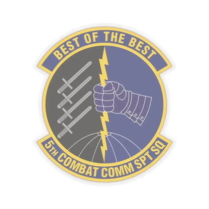 5 Combat Communications Support Squadron ACC (U.S. Air Force) STICKER Vinyl Kiss-Cut Decal 2 Inch Transparent - The Sticker Space