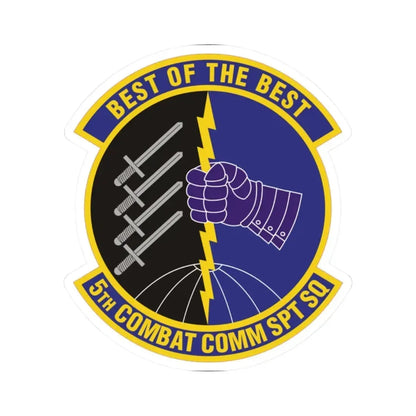5 Combat Communications Support Squadron ACC (U.S. Air Force) STICKER Vinyl Kiss-Cut Decal 2 Inch White - The Sticker Space