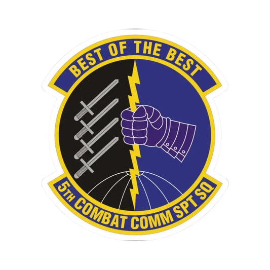 5 Combat Communications Support Squadron ACC (U.S. Air Force) STICKER Vinyl Kiss-Cut Decal 2 Inch White - The Sticker Space