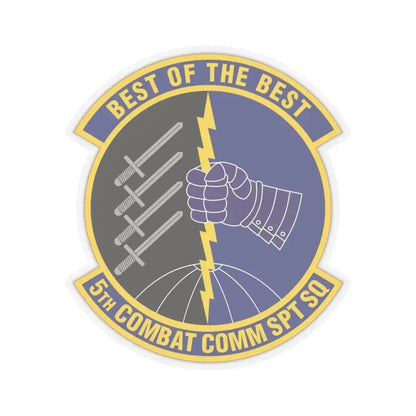 5 Combat Communications Support Squadron ACC (U.S. Air Force) STICKER Vinyl Kiss-Cut Decal 6 Inch Transparent - The Sticker Space