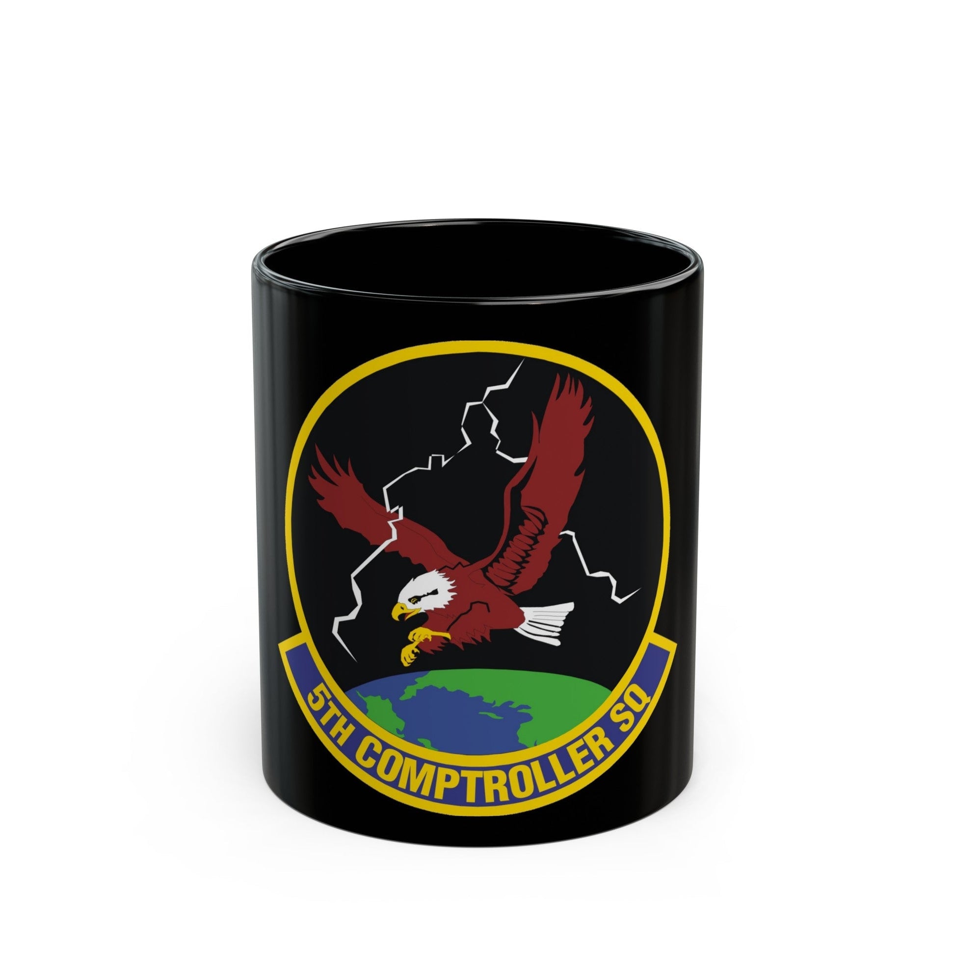 5 Comptroller Squadron AFGSC (U.S. Air Force) Black Coffee Mug-11oz-The Sticker Space