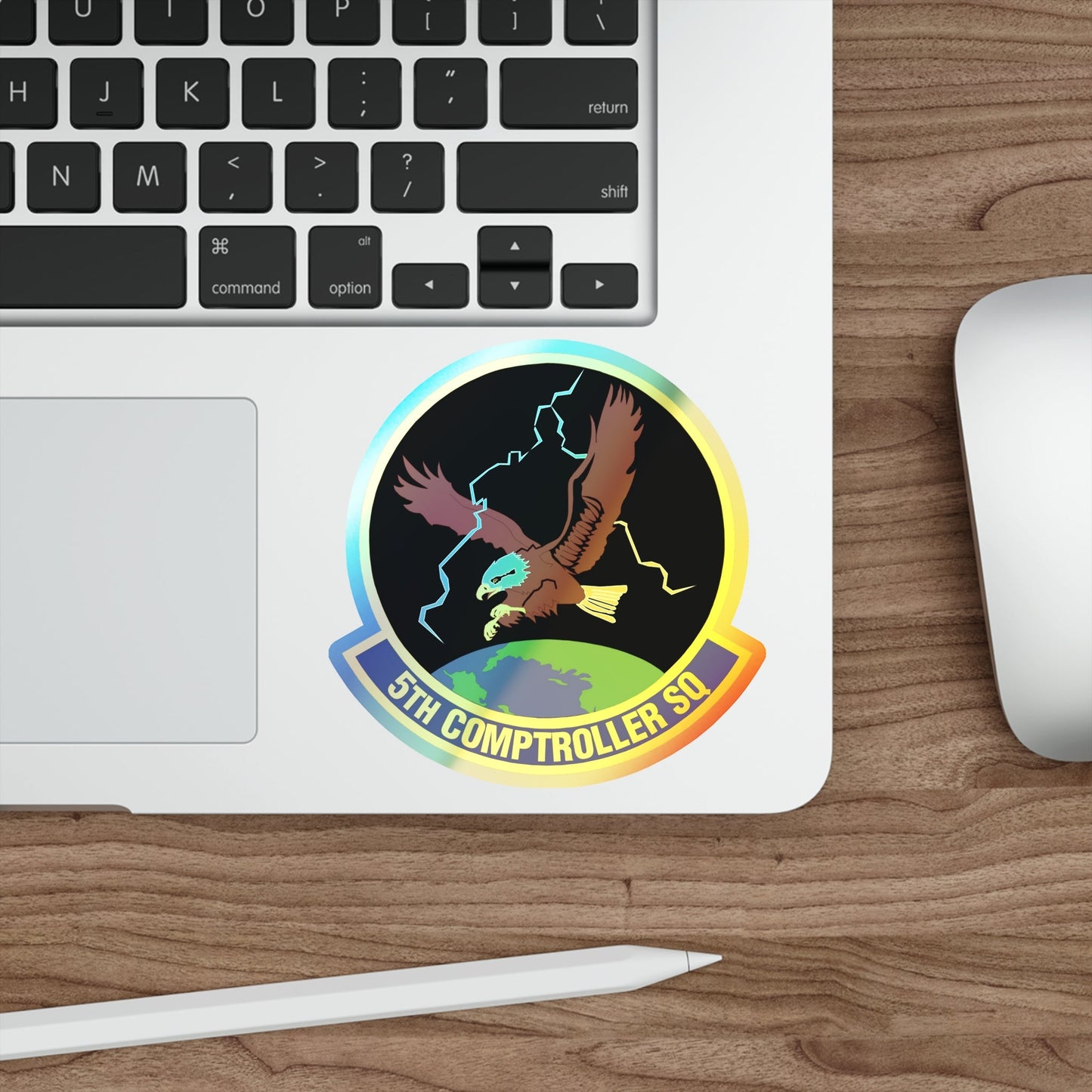 5 Comptroller Squadron AFGSC (U.S. Air Force) Holographic STICKER Die-Cut Vinyl Decal-The Sticker Space