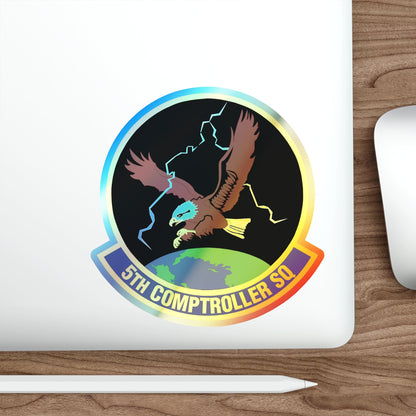 5 Comptroller Squadron AFGSC (U.S. Air Force) Holographic STICKER Die-Cut Vinyl Decal-The Sticker Space