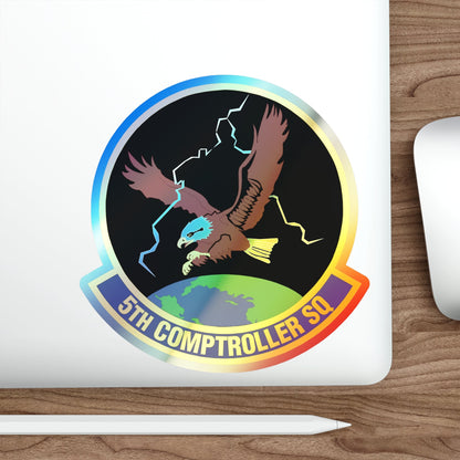 5 Comptroller Squadron AFGSC (U.S. Air Force) Holographic STICKER Die-Cut Vinyl Decal-The Sticker Space