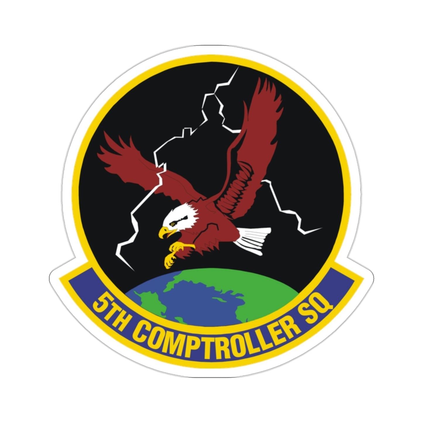 5 Comptroller Squadron AFGSC (U.S. Air Force) STICKER Vinyl Die-Cut Decal-2 Inch-The Sticker Space