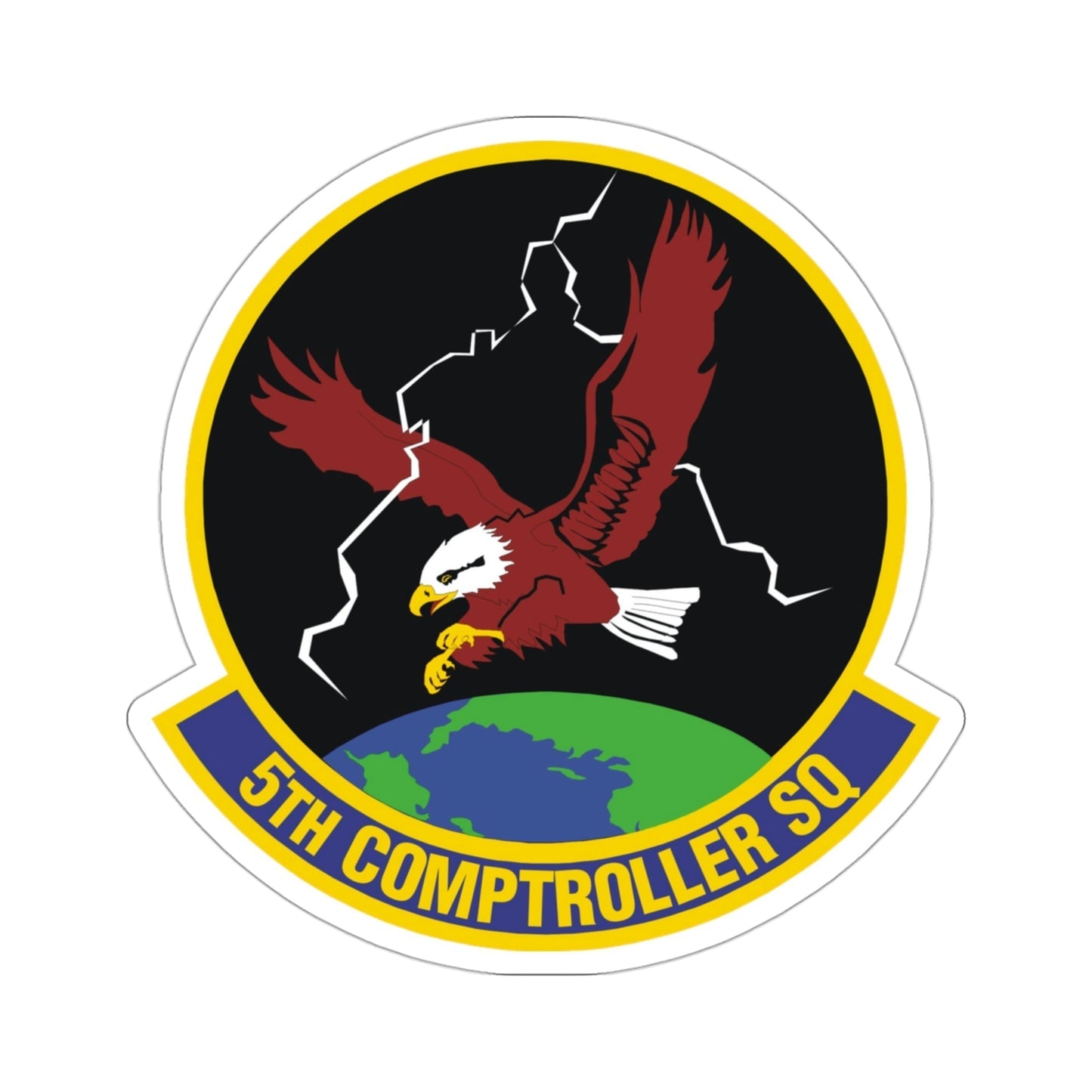 5 Comptroller Squadron AFGSC (U.S. Air Force) STICKER Vinyl Die-Cut Decal-3 Inch-The Sticker Space