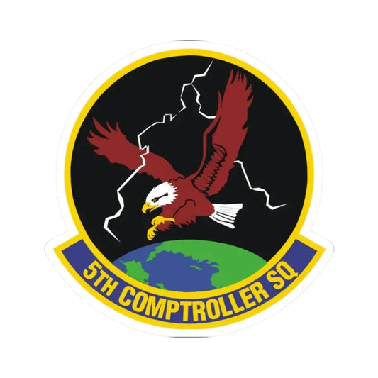 5 Comptroller Squadron AFGSC (U.S. Air Force) STICKER Vinyl Kiss-Cut Decal 2 Inch White - The Sticker Space