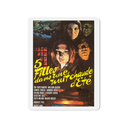 5 DOLLS FOR AN AUGUST MOON 1970 Movie Poster - Die-Cut Magnet-2" x 2"-The Sticker Space