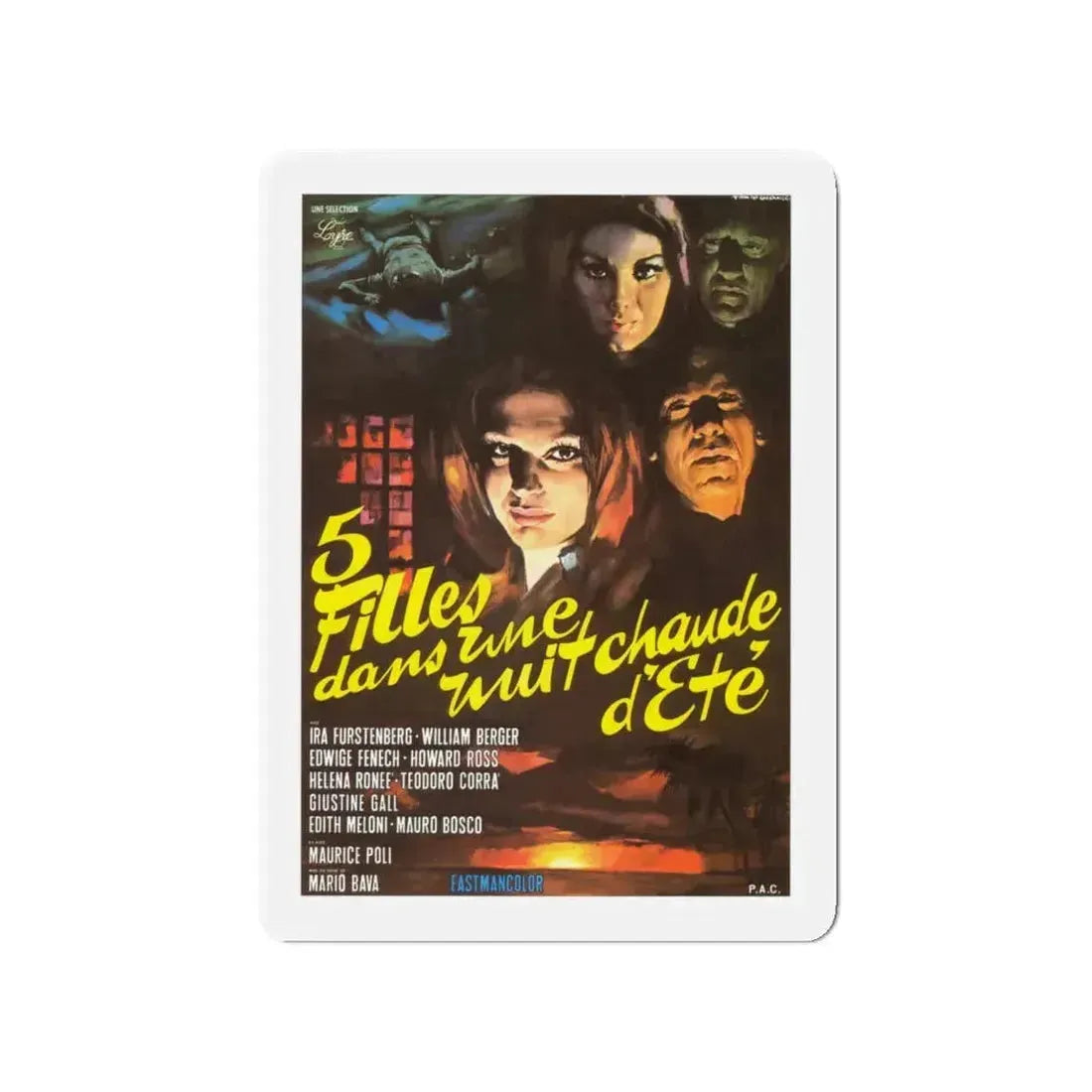 5 DOLLS FOR AN AUGUST MOON 1970 Movie Poster - Refrigerator Magnet 4 Inch - The Sticker Space