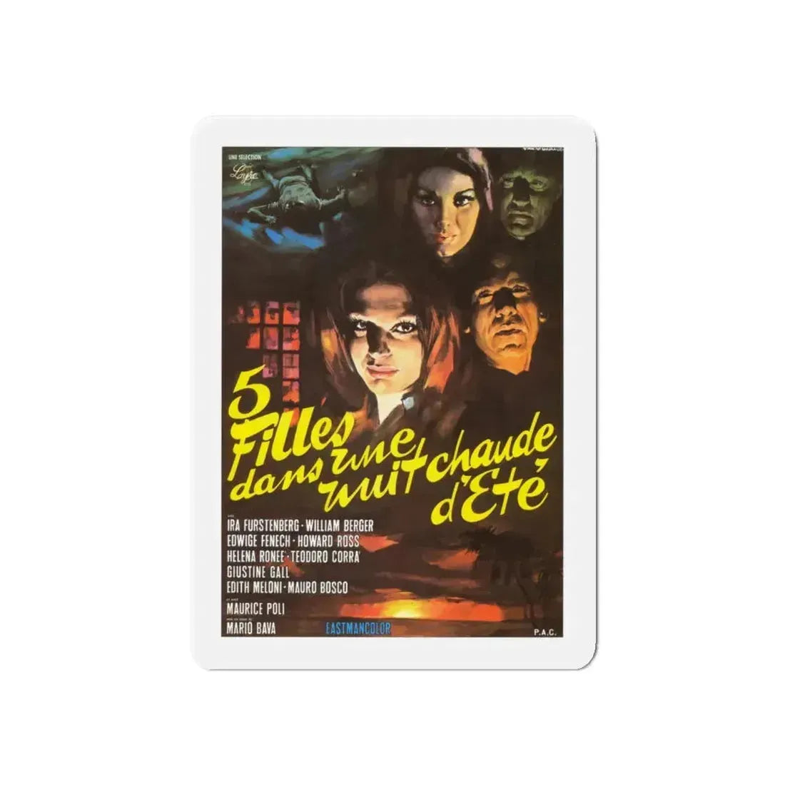 5 DOLLS FOR AN AUGUST MOON 1970 Movie Poster - Refrigerator Magnet 6 Inch - The Sticker Space