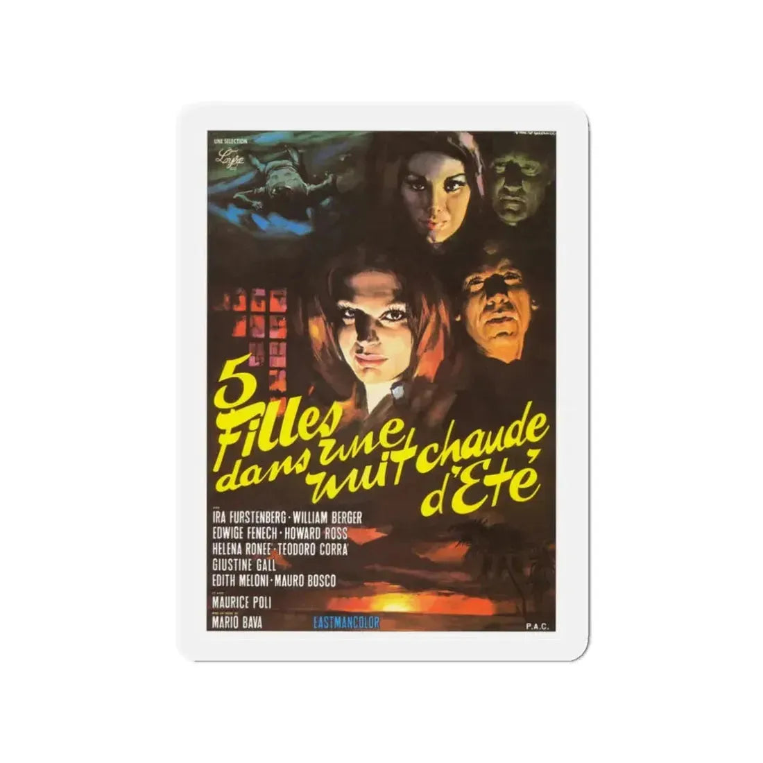 5 DOLLS FOR AN AUGUST MOON 1970 Movie Poster - Refrigerator Magnet - The Sticker Space