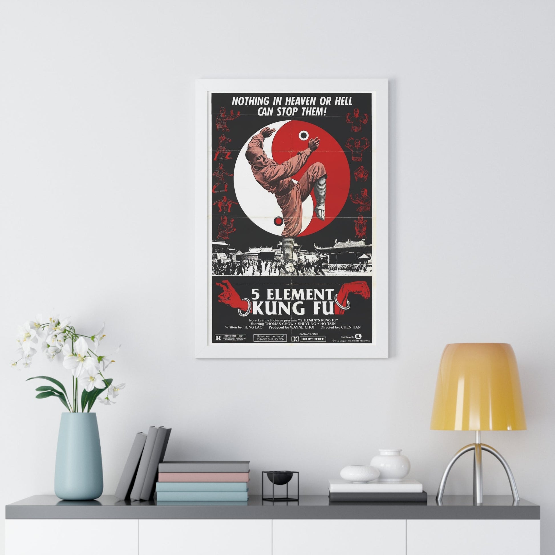 5 ELEMENT KUNG FU 1978 - Framed Movie Poster-The Sticker Space