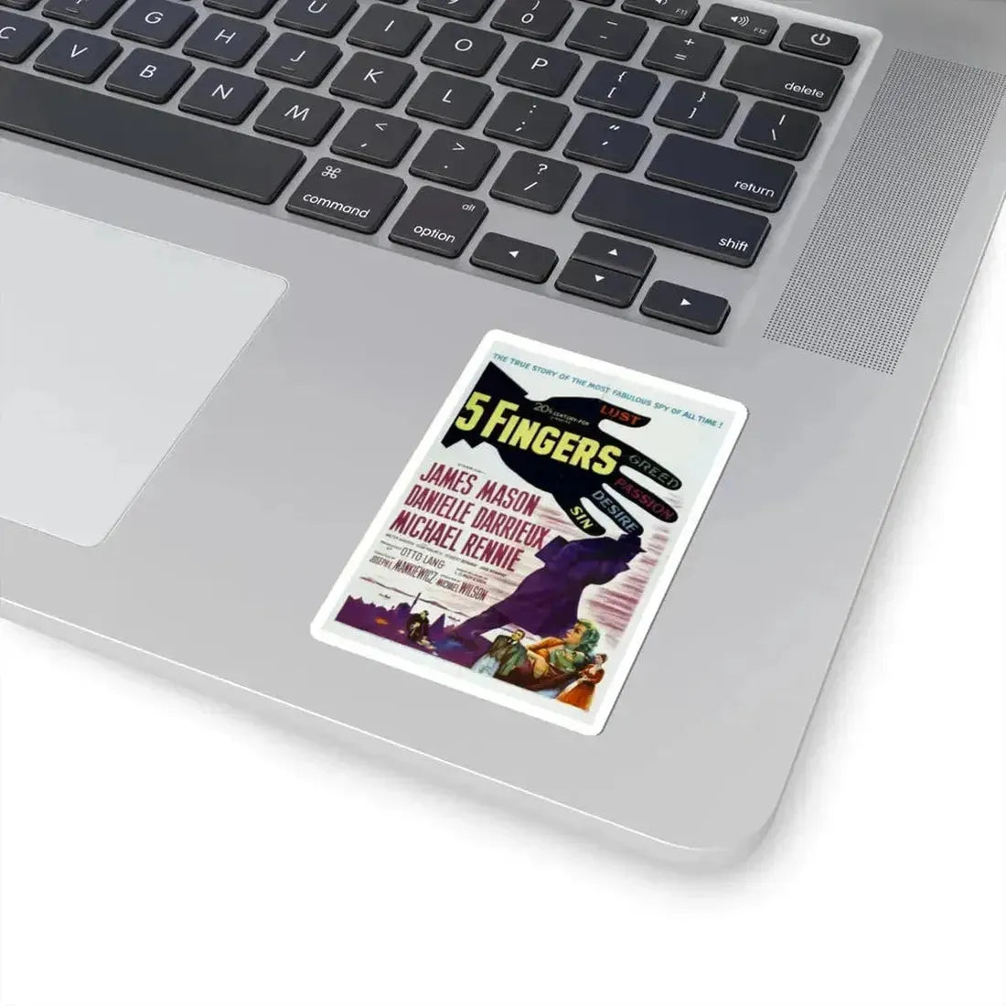 5 Fingers 1952 Movie Poster - STICKER Vinyl Kiss-Cut Decal - The Sticker Space