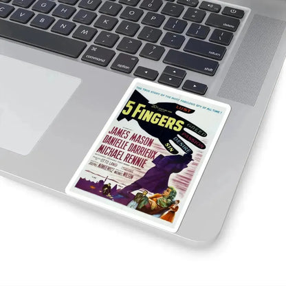 5 Fingers 1952 Movie Poster - STICKER Vinyl Kiss-Cut Decal - The Sticker Space