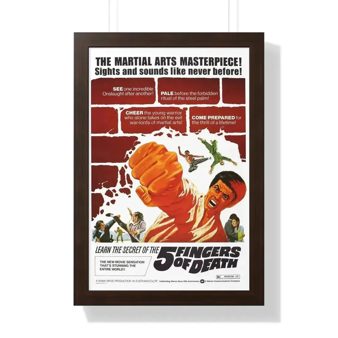 5 FINGERS OF DEATH 1972 - Framed Movie Poster - The Sticker Space