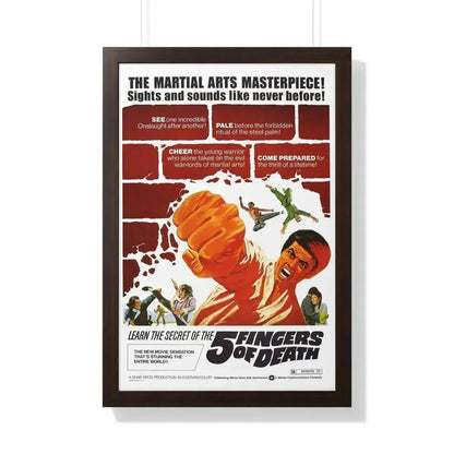 5 FINGERS OF DEATH 1972 - Framed Movie Poster - The Sticker Space