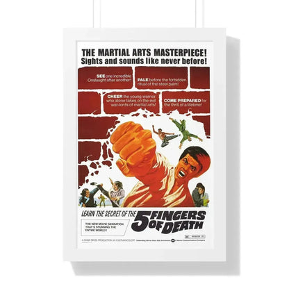 5 FINGERS OF DEATH 1972 - Framed Movie Poster - The Sticker Space