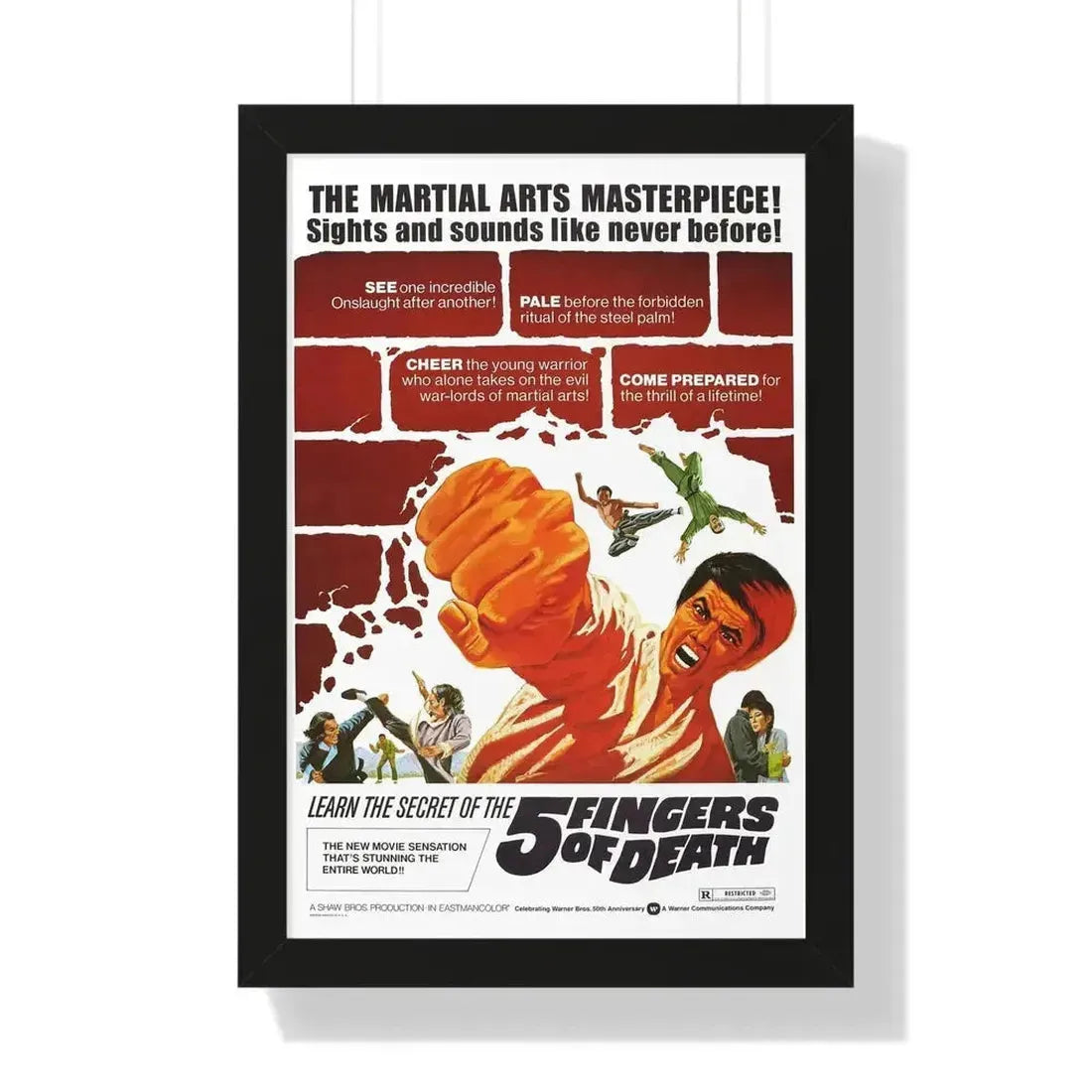 5 FINGERS OF DEATH 1972 - Framed Movie Poster - The Sticker Space